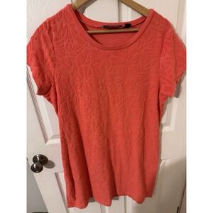 Lands End Swim Cover Up Terry Cloth Coral Excellent Condition Women's Large